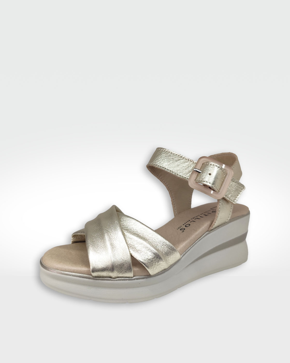 SANDALIA HEBILLA MUJER ORO