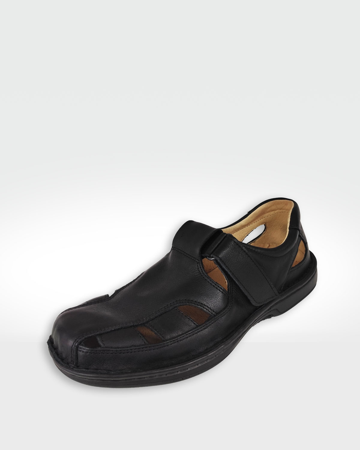 SANDALIA HOMBRE CERRADA NEGRA