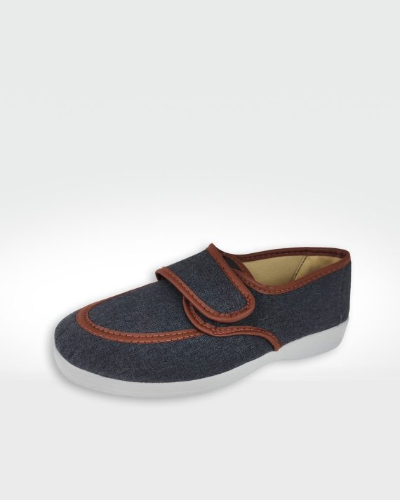 ZAPATILLA VELCRO HOMBRE GRIS