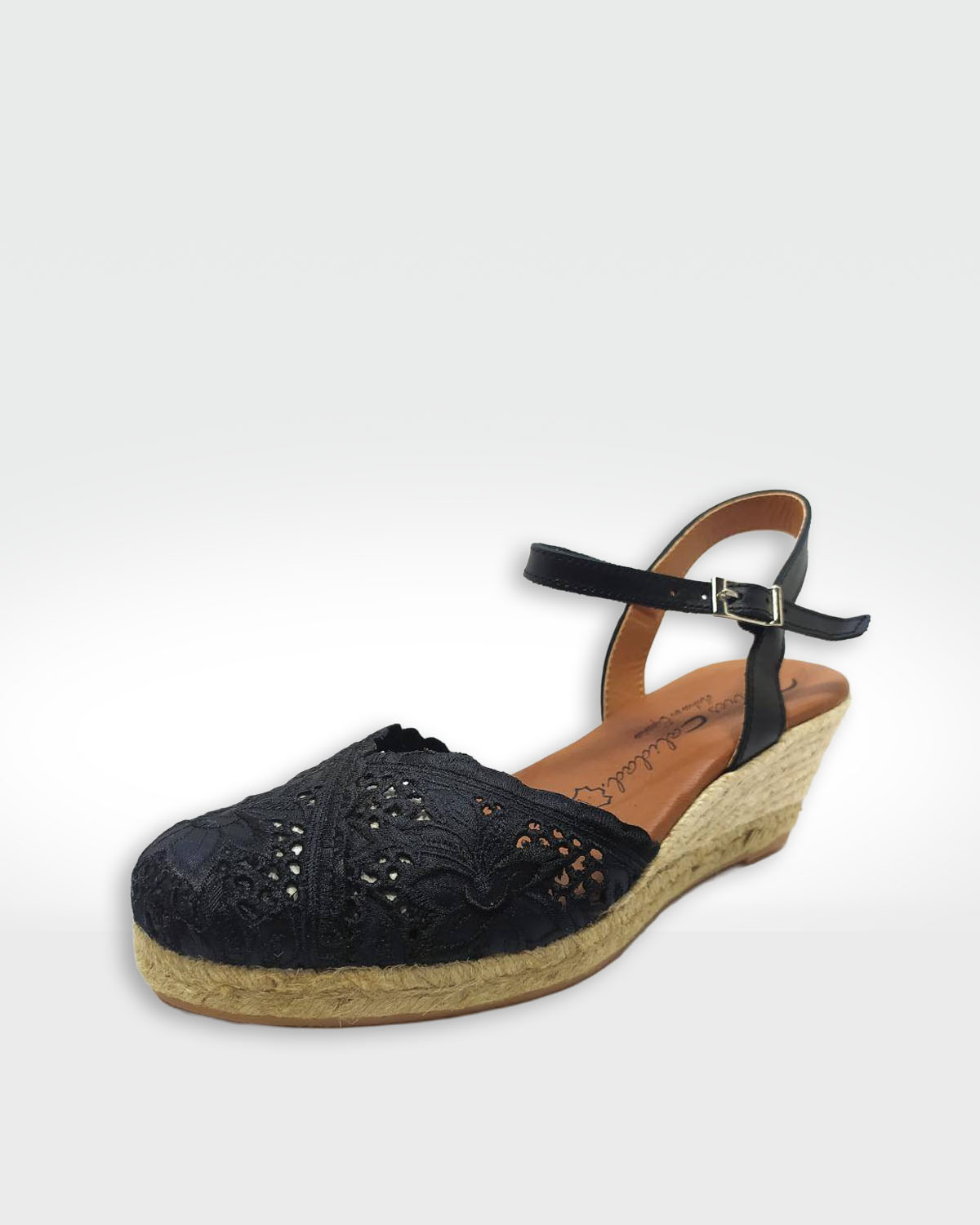 VALENCIANA MUJER YUTE ENCAJE NEGRO