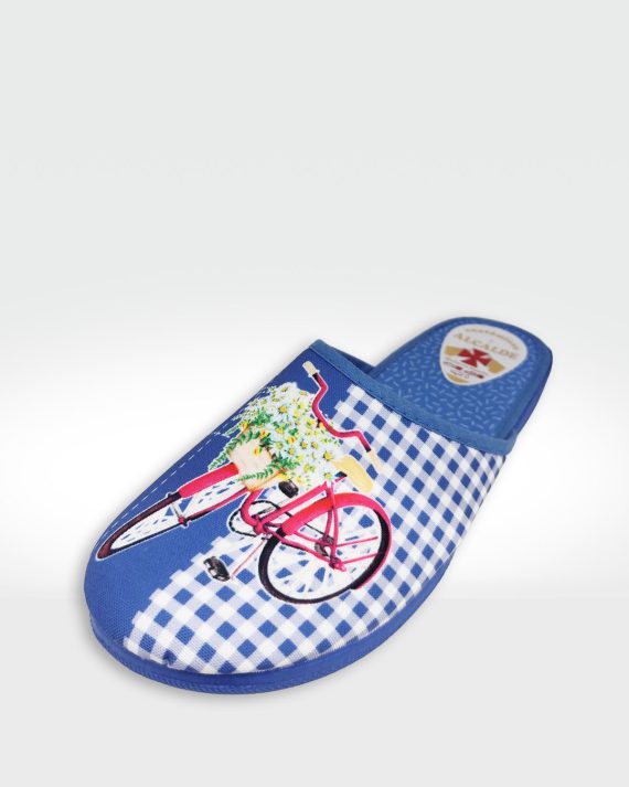 CHINELA MUJER PUNTERA CERRADA BICI AZULON
