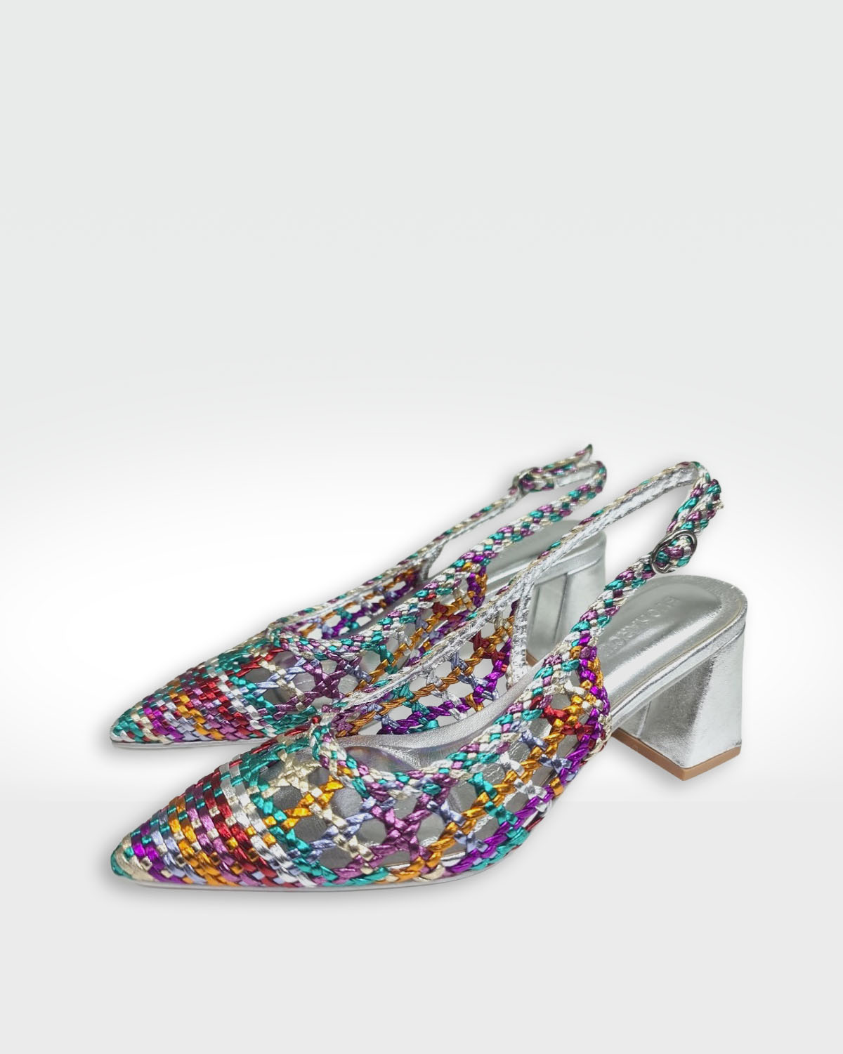 ZAPATO MUJER REJILLA TACÓN MULTICOLOR