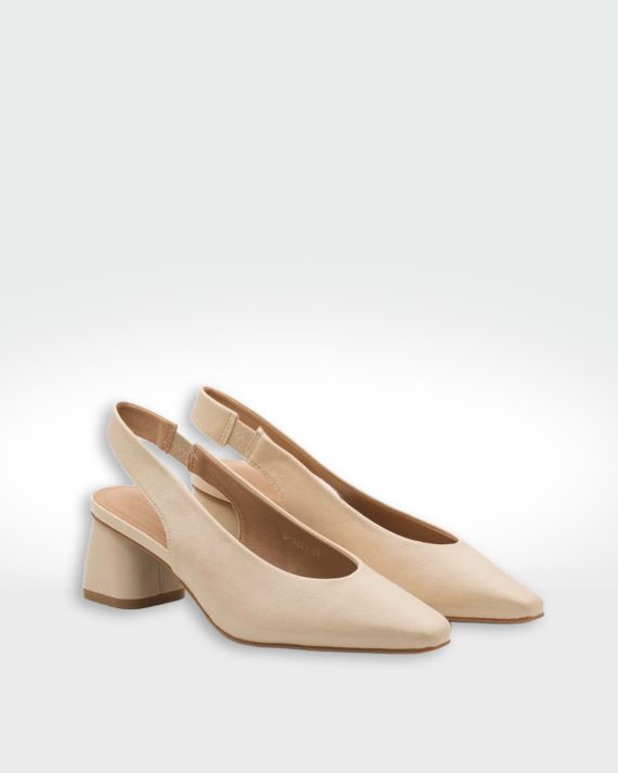 ZAPATO MUJER STILETO BEIG DESTALONADO