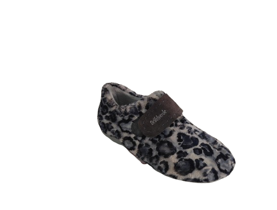 ZAPATILLA MUJER CASA VELCRO LEOPARDO