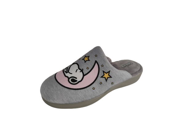 ZAPATILLA CASA MUJER GRIS SNOOPY