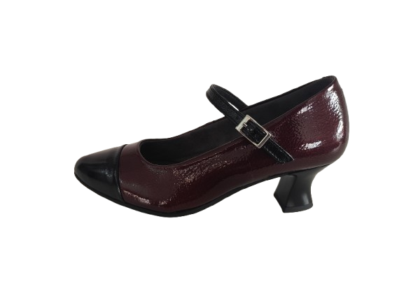 MERCEDES MUJER TACÒN BAJO NEGRO/BURDEOS - Imagen 2