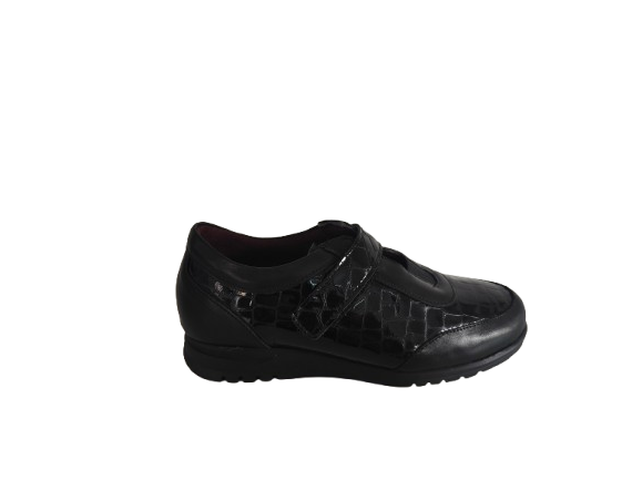 ABOTINADO VELCRO MUJER COCO NEGRO