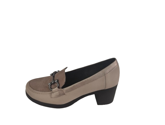 MOCASIN MUJER TACÓN PIEDRA