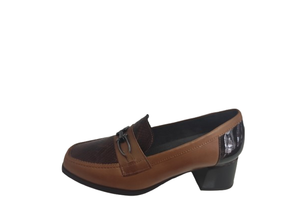 ZAPATO MUJER CUERO/ MARRÓN