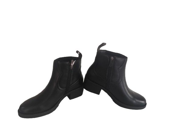 BOTIN MUJER TACÓN MEDIO NEGRO - Imagen 3