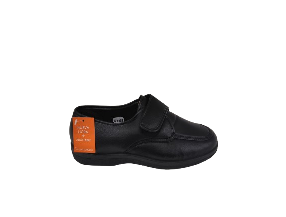 ZAPATILLA HOMBRE VELCRO NEGRO