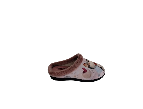 ZAPATILLA CASA MUJER GATO BEIG