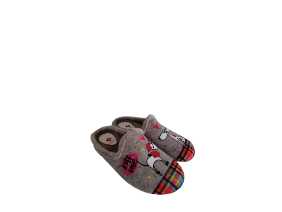 ZAPATILLA CASA MUJER PERRO BEIG