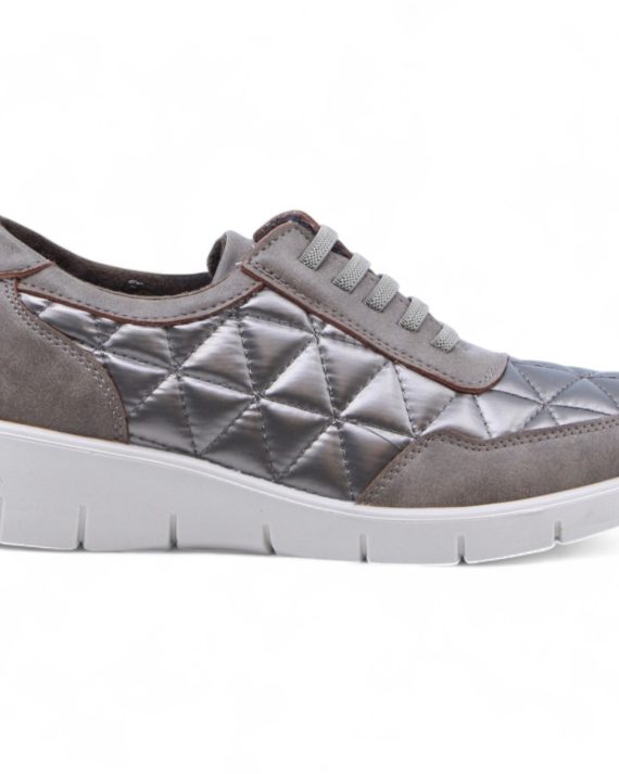 ZAPATO SNEAKERS MUJER CASUAL ACOLCHADO TAUPE