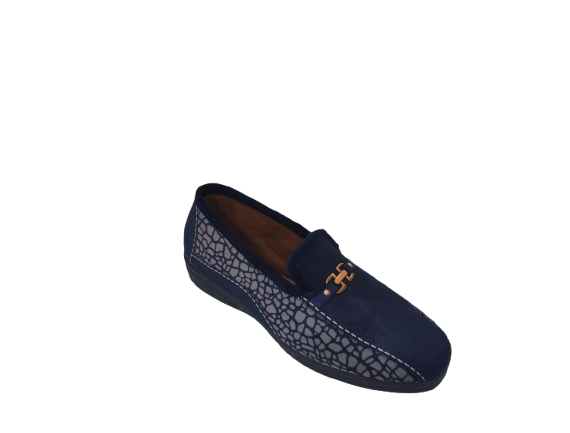 ZAPATILLA TAPA MUJER HEBILLA MARINO