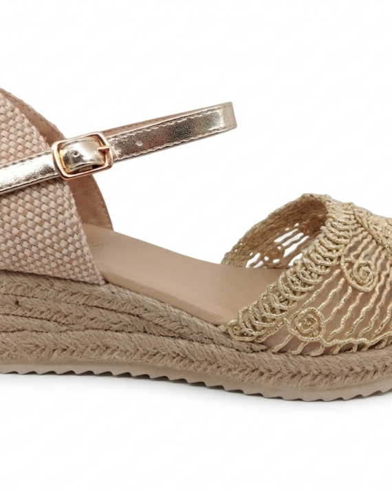 ALPARGATA MUJER ESPARTO PLATINO