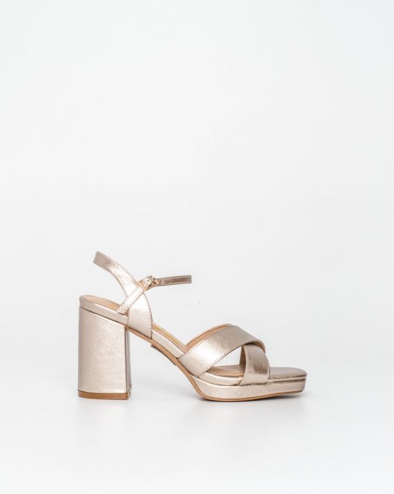 SANDALIA FIESTA TIRAS CRUZADAS PLATINO