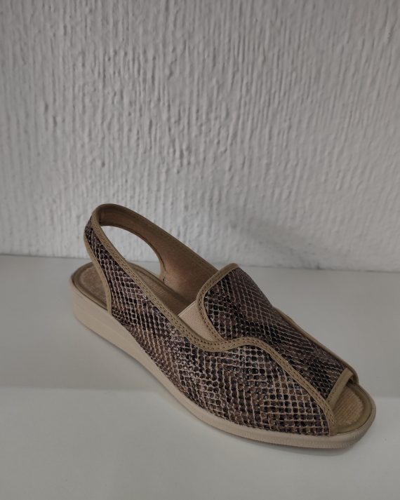 SANDALIA ELASTICO LATERAL ANACONDA BEIG