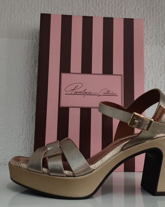 SANDALIA MUJER METAL PLATINO 6467