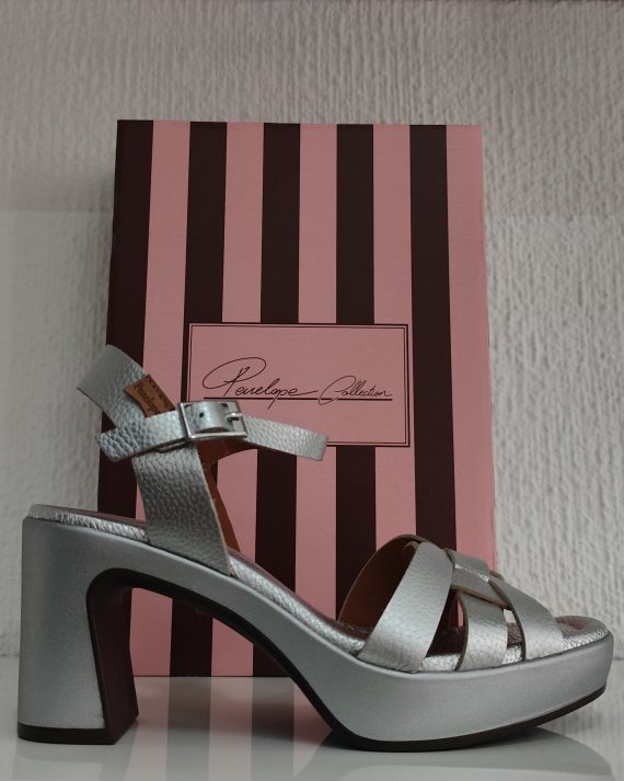 SANDALIA MUJER METAL PLATA 6467