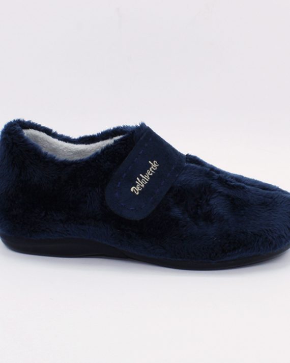 ZAPATILLA SEÑORA BOTIN VELCRO MARINO 6024