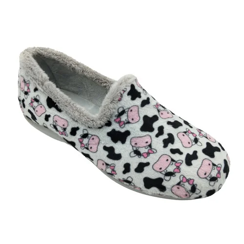 ZAPATILLA CERRADA SEÑORA VAQUITAS GRIS