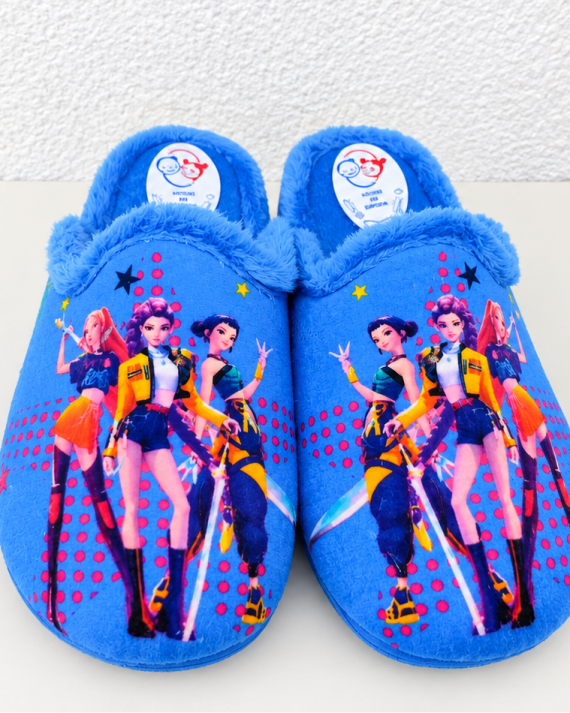 CHINELA NIÑA KPOP AZUL 6045