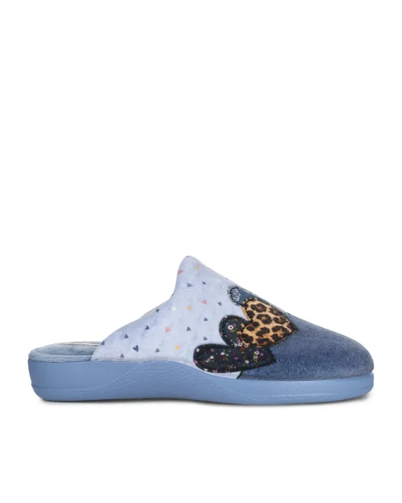 CHINELA SEÑORA CORAZONES ANIMAL PRINT DUCADOS 1215