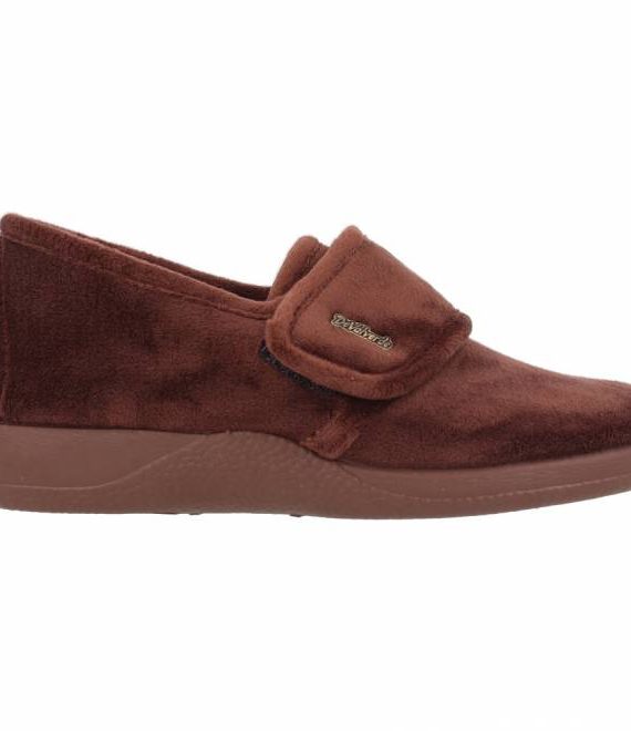ZAPATILLA VELCRO SEÑORA PINPEL MARRON 1149